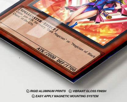 Anime Town Creations Metal Poster Girl Dark Magician Card 24" x 36" Home Goods - Anime YGO Metal Poster