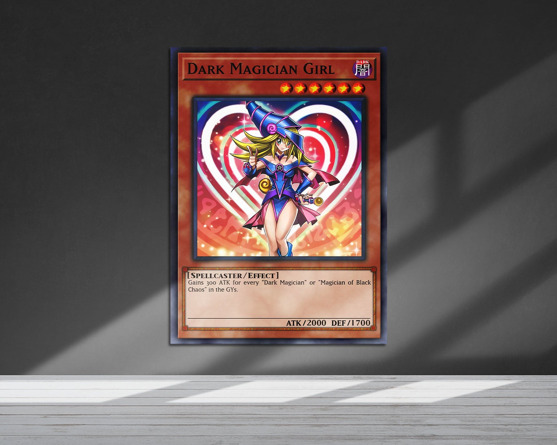 Anime Town Creations Metal Poster Girl Dark Magician Card 5" x 7" Home Goods - Anime YGO Metal Poster