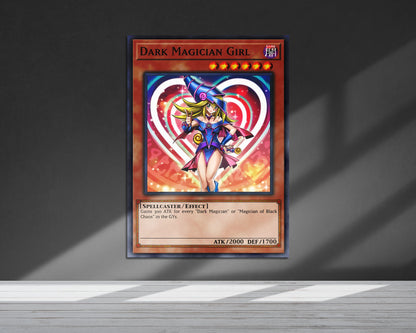 Anime Town Creations Metal Poster Girl Dark Magician Card 5" x 7" Home Goods - Anime YGO Metal Poster
