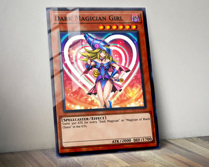 Anime Town Creations Metal Poster Girl Dark Magician Card 11" x 14" Home Goods - Anime YGO Metal Poster
