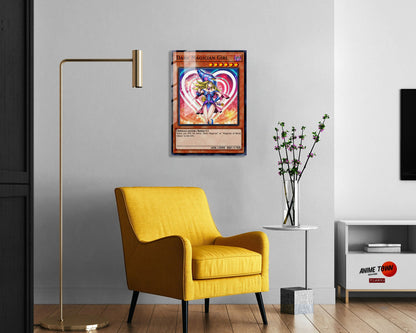 Anime Town Creations Metal Poster Girl Dark Magician Card 11" x 14" Home Goods - Anime YGO Metal Poster