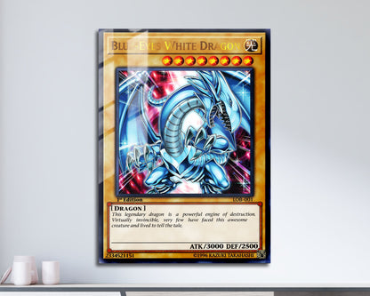 yugioh blue eyes white dragon card worth Blue Eyes White Dragon 1st Edition Card Metal Poster Metal Poster – Anime Town Creations