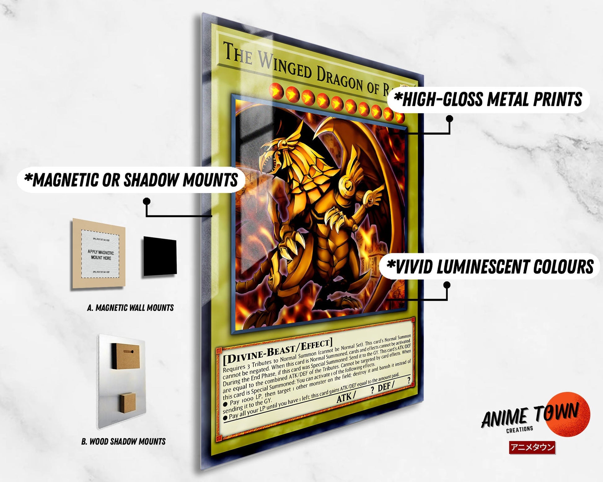 Winged Dragon of Ra Card Metal Poster Metal Poster Anime Town Creations Winged Dragon of Ra Card Metal Poster Metal Poster Anime Town Creations