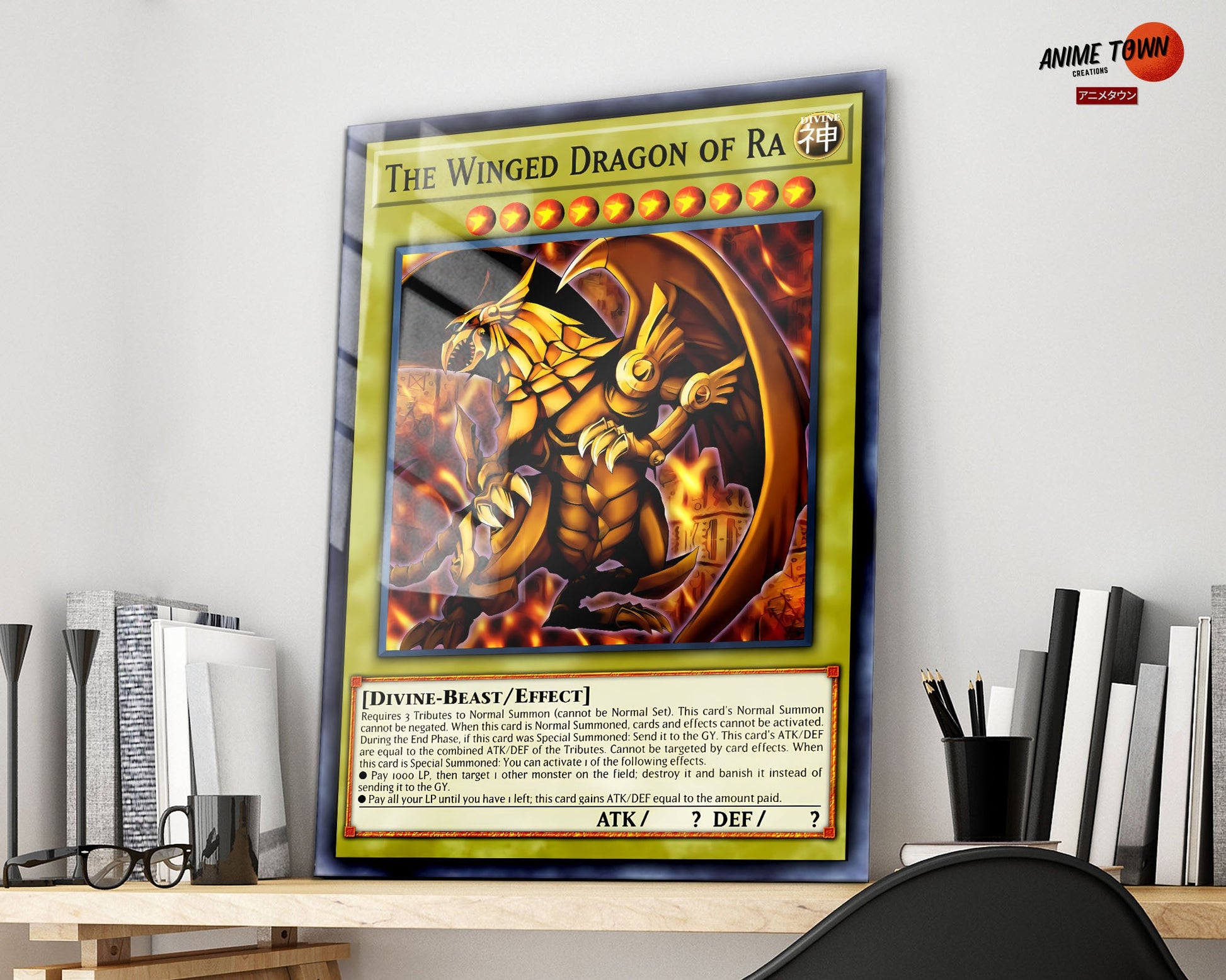 Winged Dragon of Ra Card Metal Poster Metal Poster – Anime Town Creations