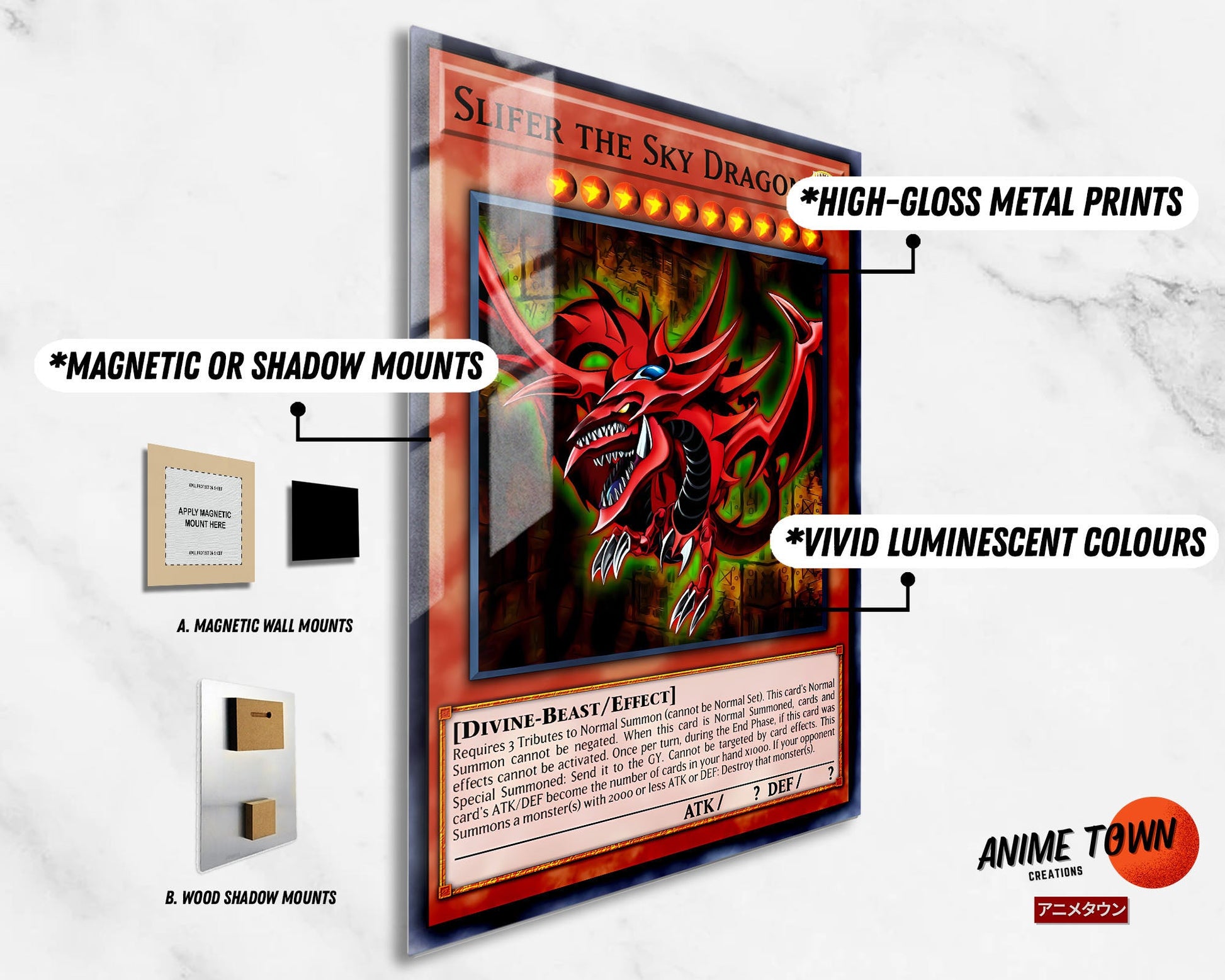 Slifer the Sky Dragon Card Metal Poster Metal Poster Anime Town Creations Slifer the Sky Dragon Card Metal Poster Metal Poster Anime Town Creations