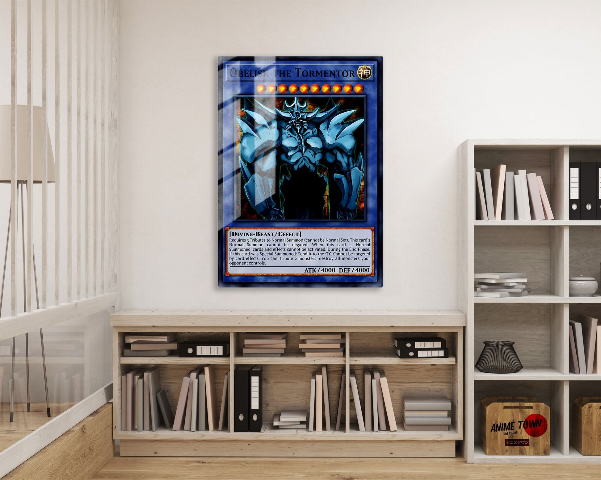 Anime Town Creations Metal Poster Obelisk the Tormentor Card 16" x 24" Home Goods - Anime YGO Metal Poster