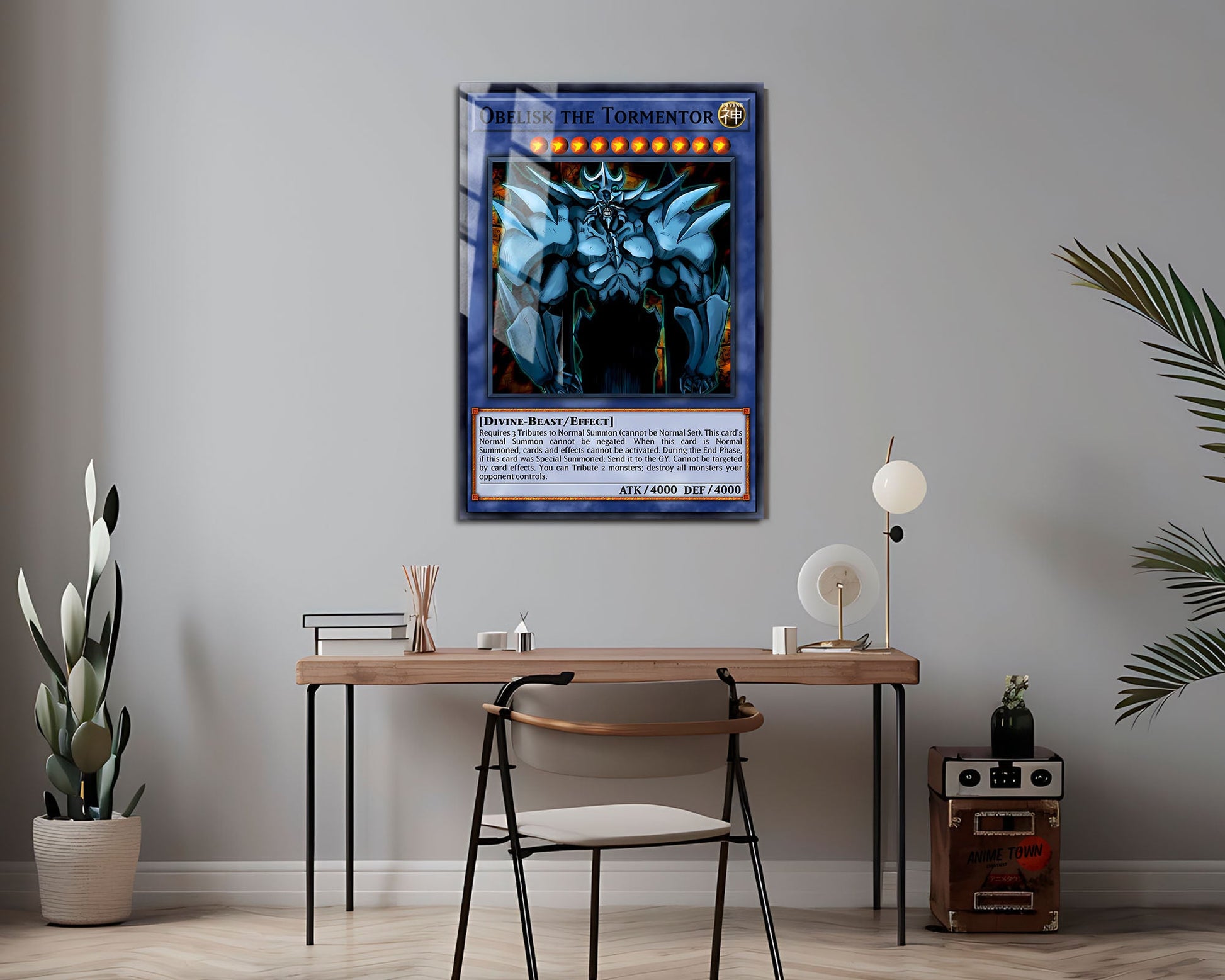 Anime Town Creations Metal Poster Obelisk the Tormentor Card 24" x 36" Home Goods - Anime YGO Metal Poster
