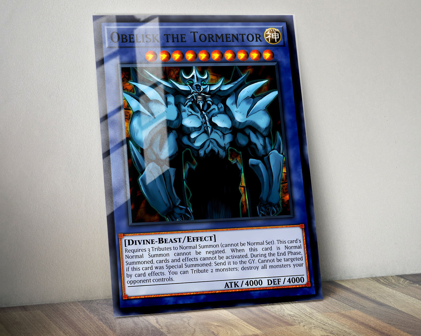 Anime Town Creations Metal Poster Obelisk the Tormentor Card 11" x 14" Home Goods - Anime YGO Metal Poster