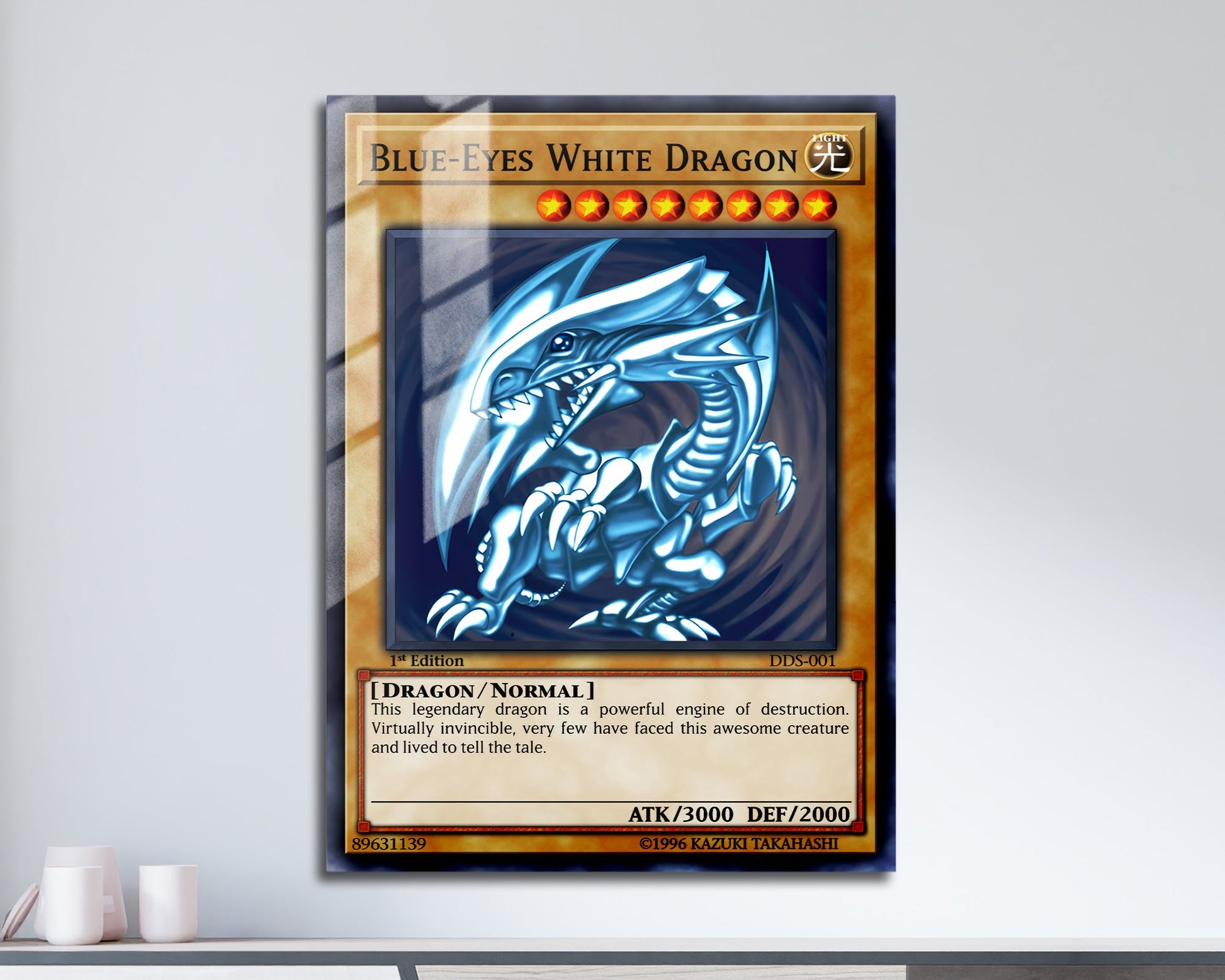 Blue Eyes White Dragon Card Metal Poster Metal Poster Anime Town Creations Blue Eyes White Dragon Card Metal Poster Metal Poster Anime Town Creations