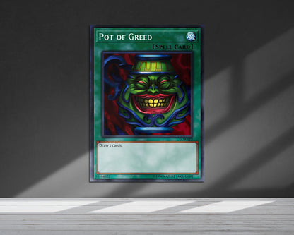 Anime Town Creations Metal Poster Pot of Greed Card 5" x 7" Home Goods - Anime YGO Metal Poster