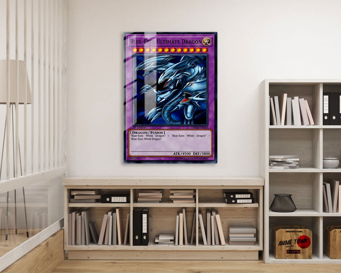 Anime Town Creations Metal Poster Blue Eyes Ultimate Dragon Card 16" x 24" Home Goods - Anime YGO Metal Poster