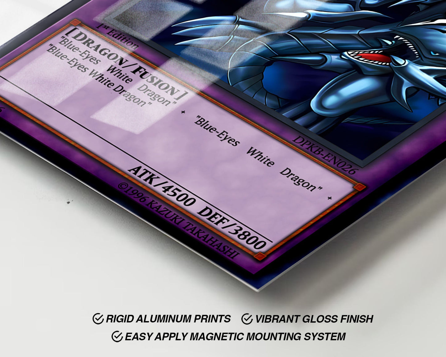 Anime Town Creations Metal Poster Blue Eyes Ultimate Dragon Card 24" x 36" Home Goods - Anime YGO Metal Poster