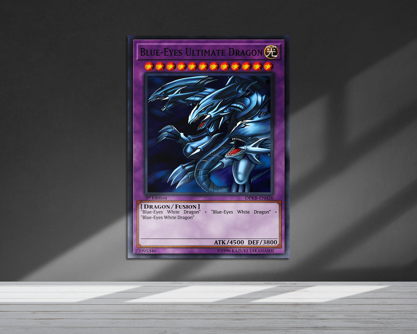 Anime Town Creations Metal Poster Blue Eyes Ultimate Dragon Card 5" x 7" Home Goods - Anime YGO Metal Poster