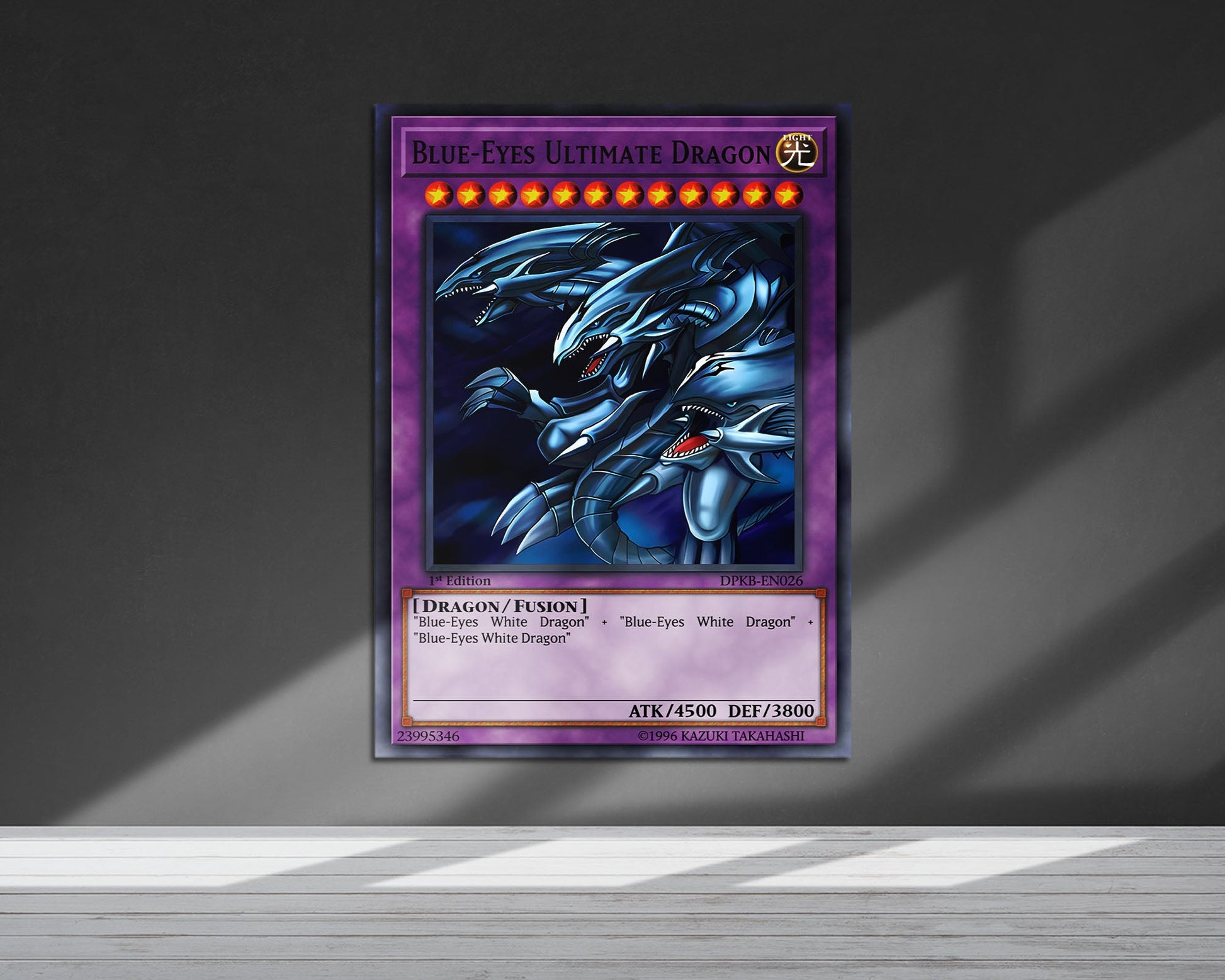 Anime Town Creations Metal Poster Blue Eyes Ultimate Dragon Card 5" x 7" Home Goods - Anime YGO Metal Poster