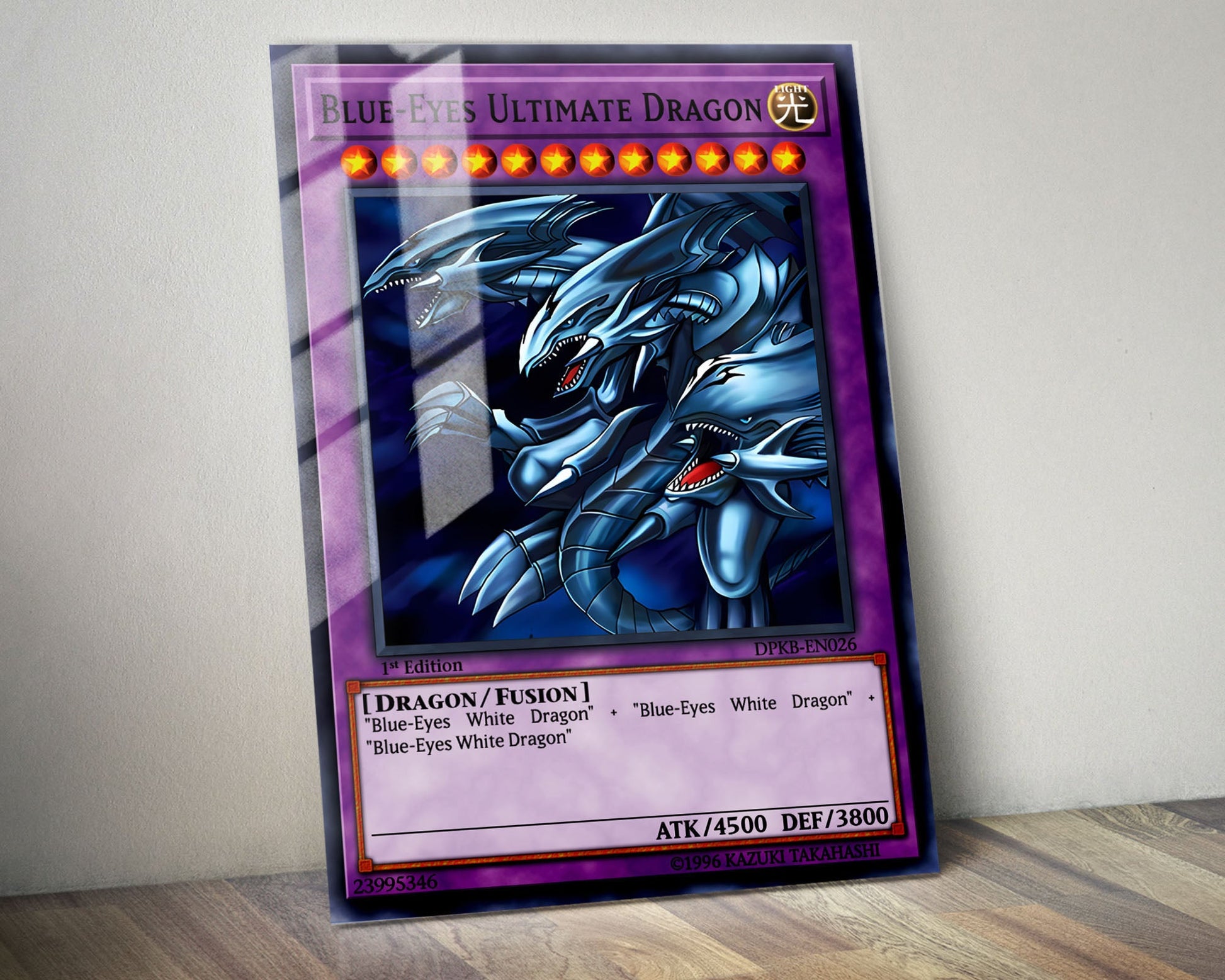 Anime Town Creations Metal Poster Blue Eyes Ultimate Dragon Card 11" x 14" Home Goods - Anime YGO Metal Poster