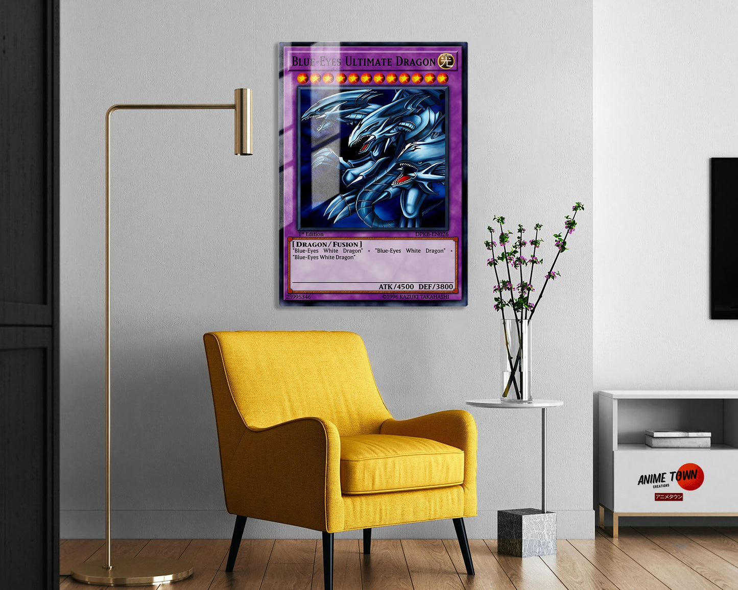 Blue Eyes Ultimate Dragon Card Metal Poster
