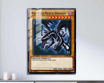Anime Town Creations Metal Poster Red Eyes Black Dragon Card 11" x 17" Home Goods - Anime YGO Metal Poster