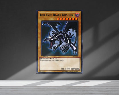 Anime Town Creations Metal Poster Red Eyes Black Dragon Card 11" x 14" Home Goods - Anime YGO Metal Poster