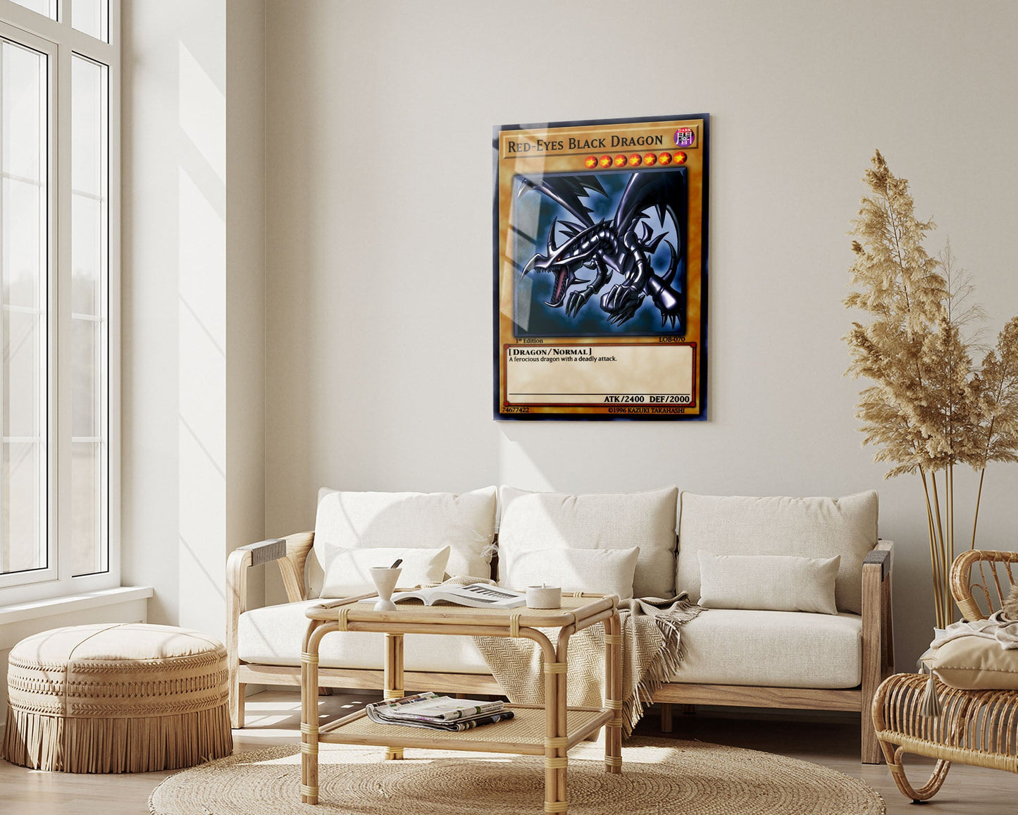 Red Eyes Black Dragon Card Metal Poster
