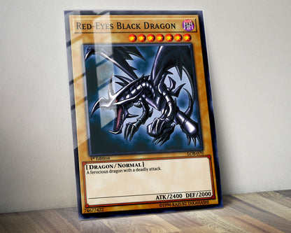 Red Eyes Black Dragon Card Metal Poster
