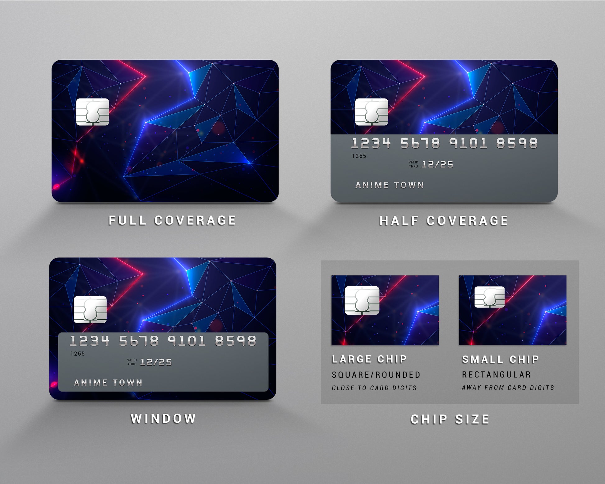 Create Your Own - Custom Holographic Credit Card Skin Debit Card Skin Anime Town Creations Create Your Own - Custom Holographic Credit Card Skin Debit Card Skin Anime Town Creations