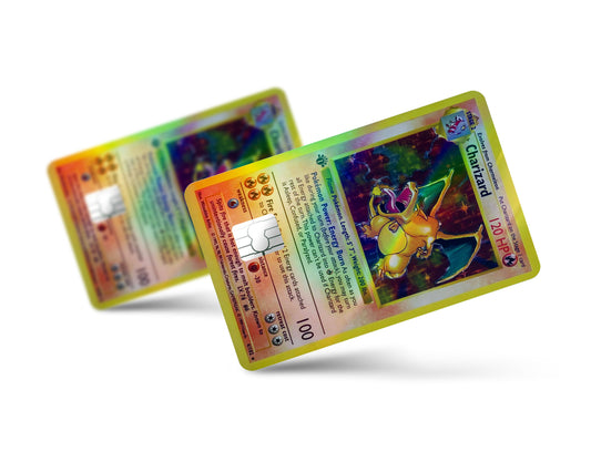 Charizard Pokemon Card Holographic Credit Card Skin