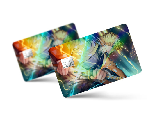 Demon Slayer Zenitsu Agatsuma Holographic Credit Card Skin