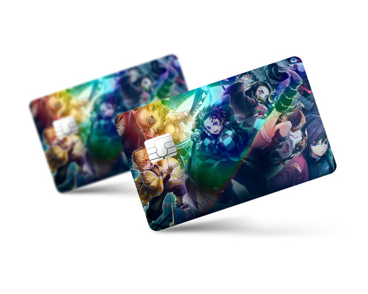 Demon Slayer Squad Holographic Credit Card Skin