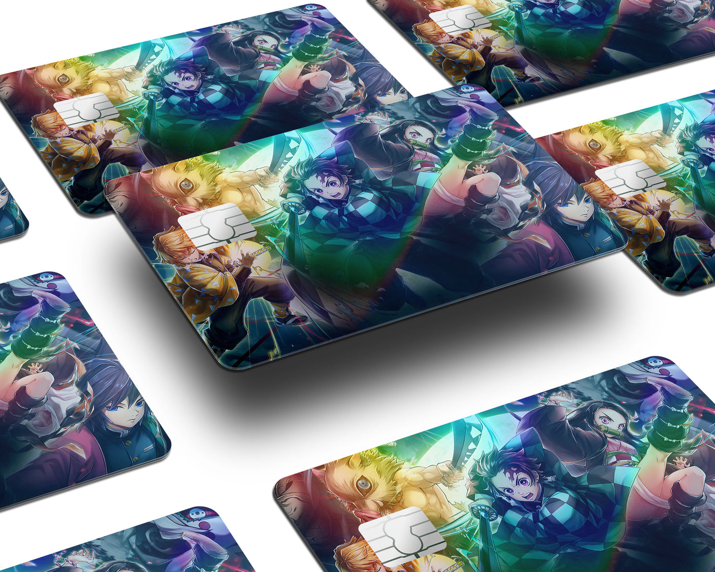 Demon Slayer Squad Holographic Credit Card Skin