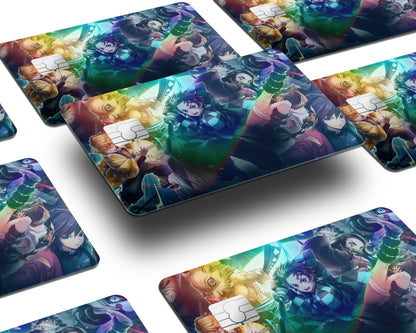 Demon Slayer Squad Holographic Credit Card Skin