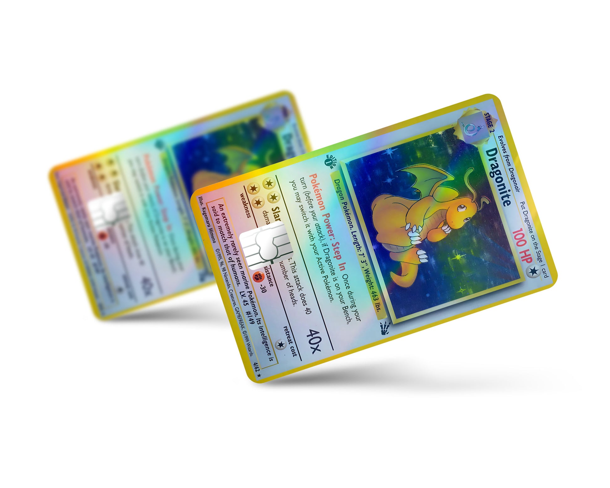 Dragonite Pokemon Card Holographic Credit Card Holographic Credit Card Skin Anime Town Creations Dragonite Pokemon Card Holographic Credit Card Holographic Credit Card Skin Anime Town Creations