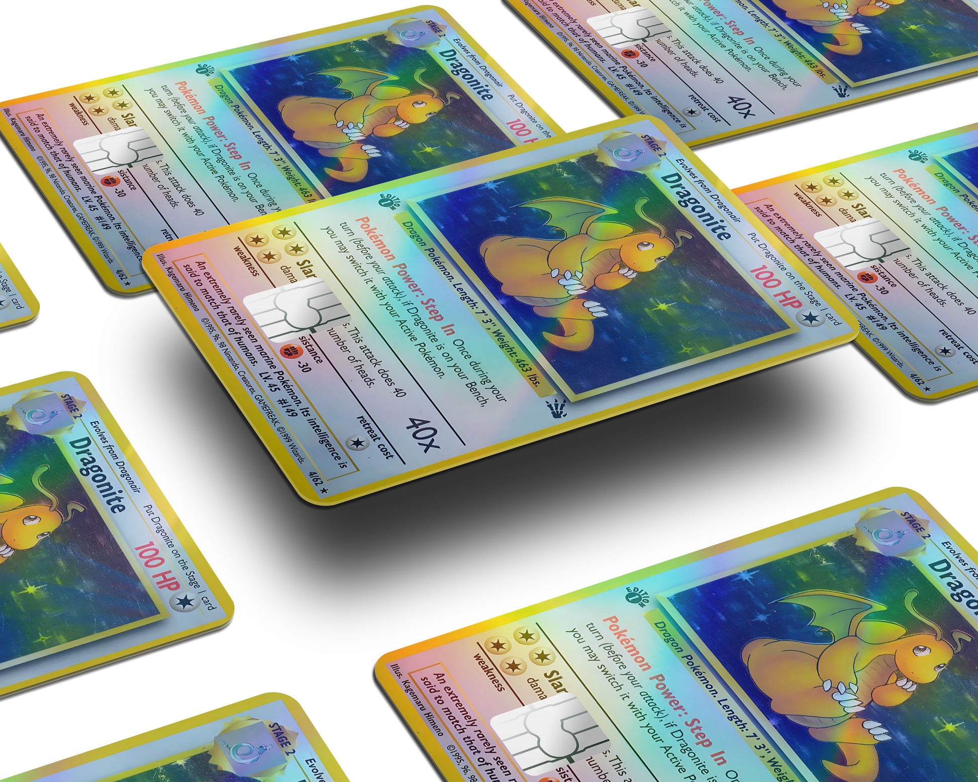 Dragonite Pokemon Card Holographic Credit Card Holographic Credit Card Skin Anime Town Creations Dragonite Pokemon Card Holographic Credit Card Holographic Credit Card Skin Anime Town Creations