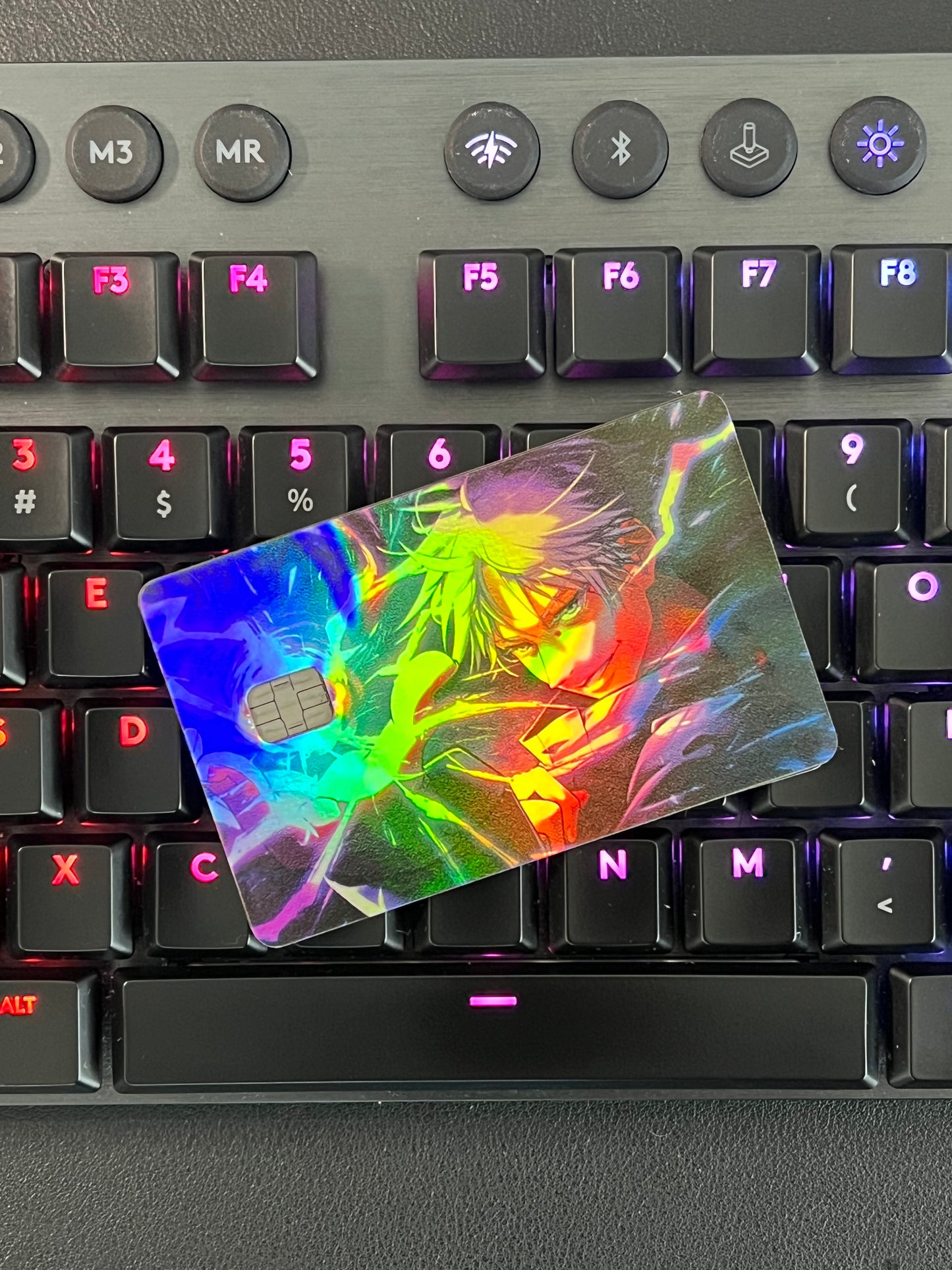 Jujutsu Kaisen Satoru Gojo Purple Artistic Holographic Credit Card Skin