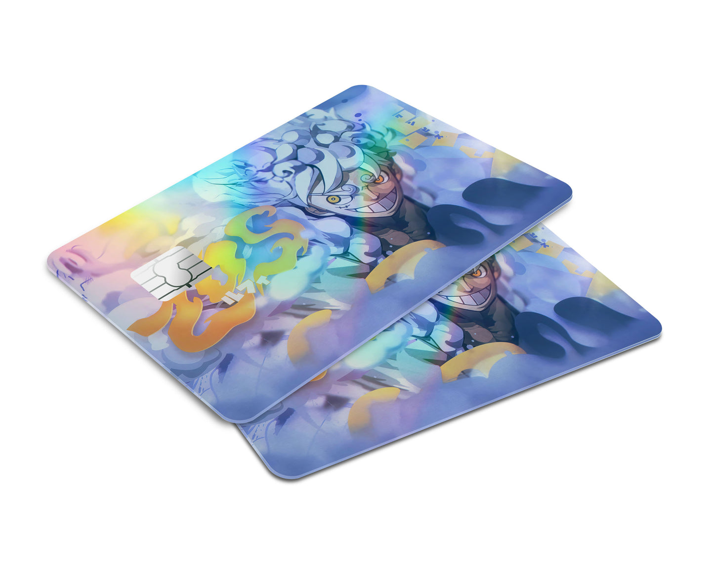 One Piece Luffy Gear 5 White Holographic Credit Card Skin