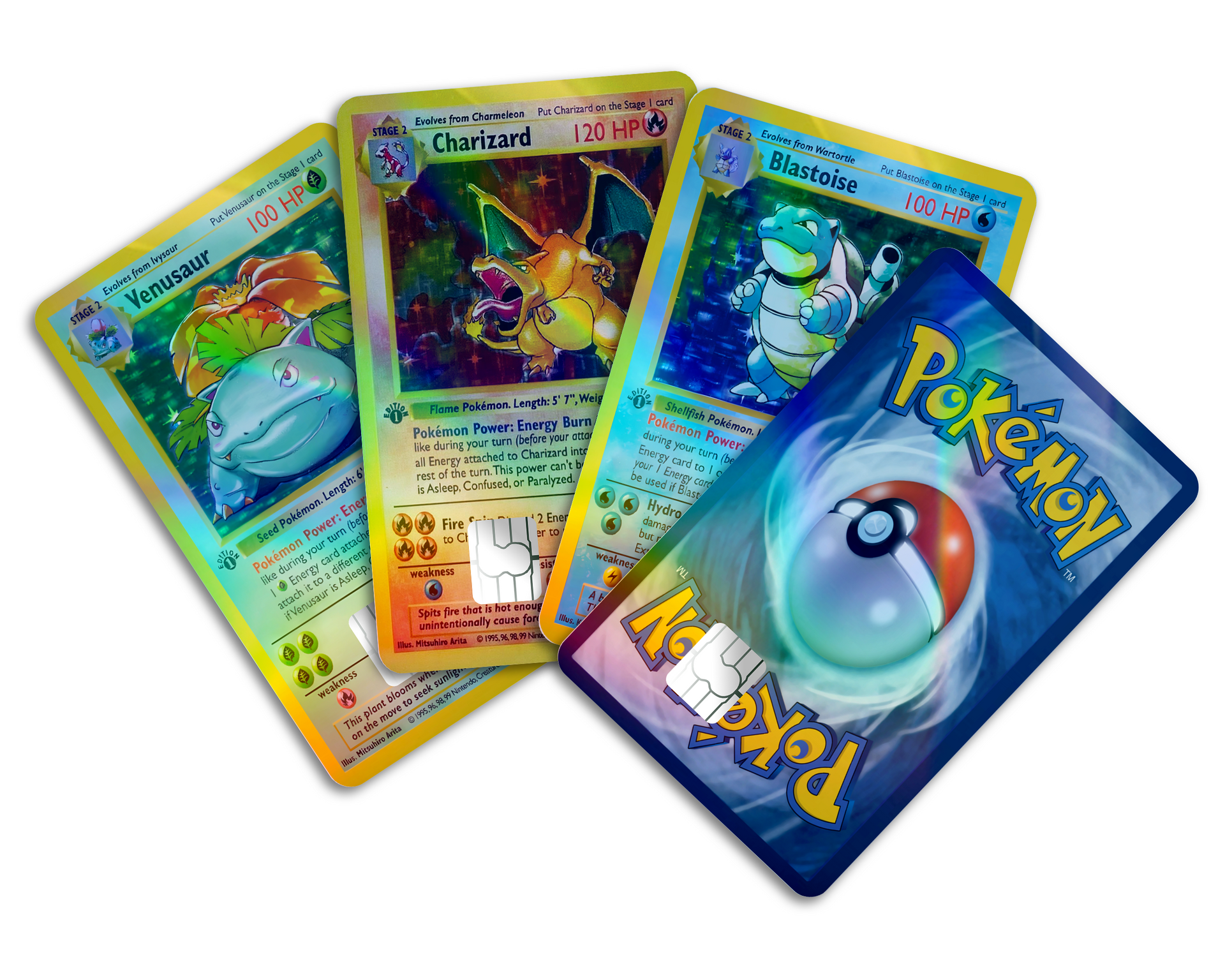Pokemon Holographic Credit Card Bundle Holographic Credit Card Bundle Skin  – Anime Town Creations
