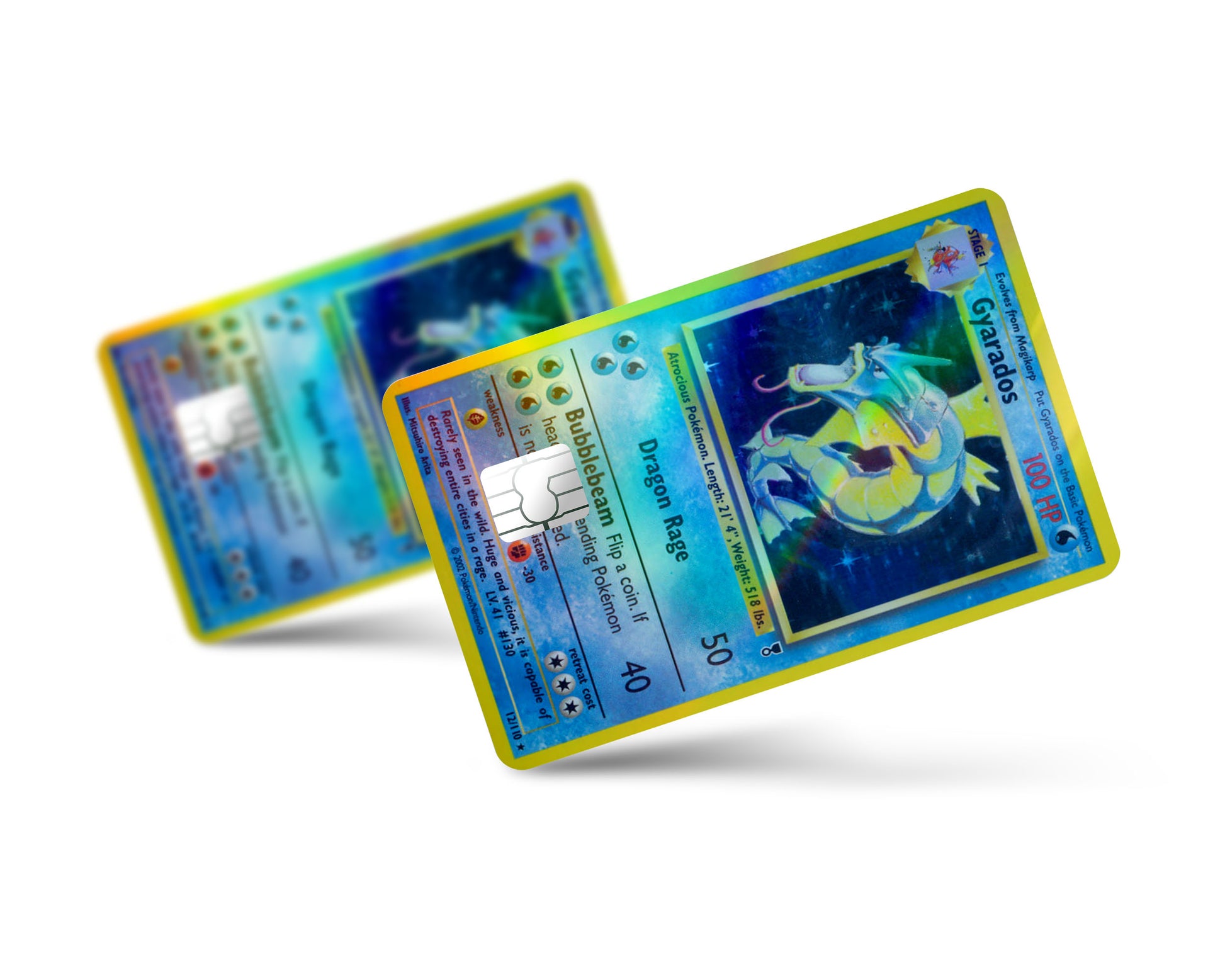Gyarados Pokemon Card Holographic Credit Card Skin - Full / Small Gyarados Pokemon Card Holographic Credit Card Skin - Full / Small