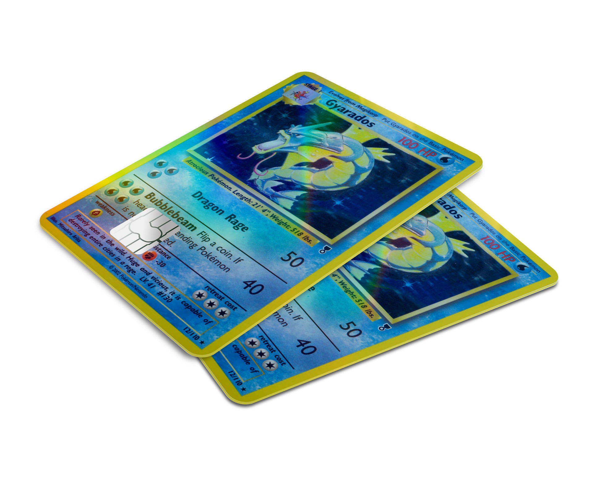 Gyarados Pokemon Card Holographic Credit Card Skin