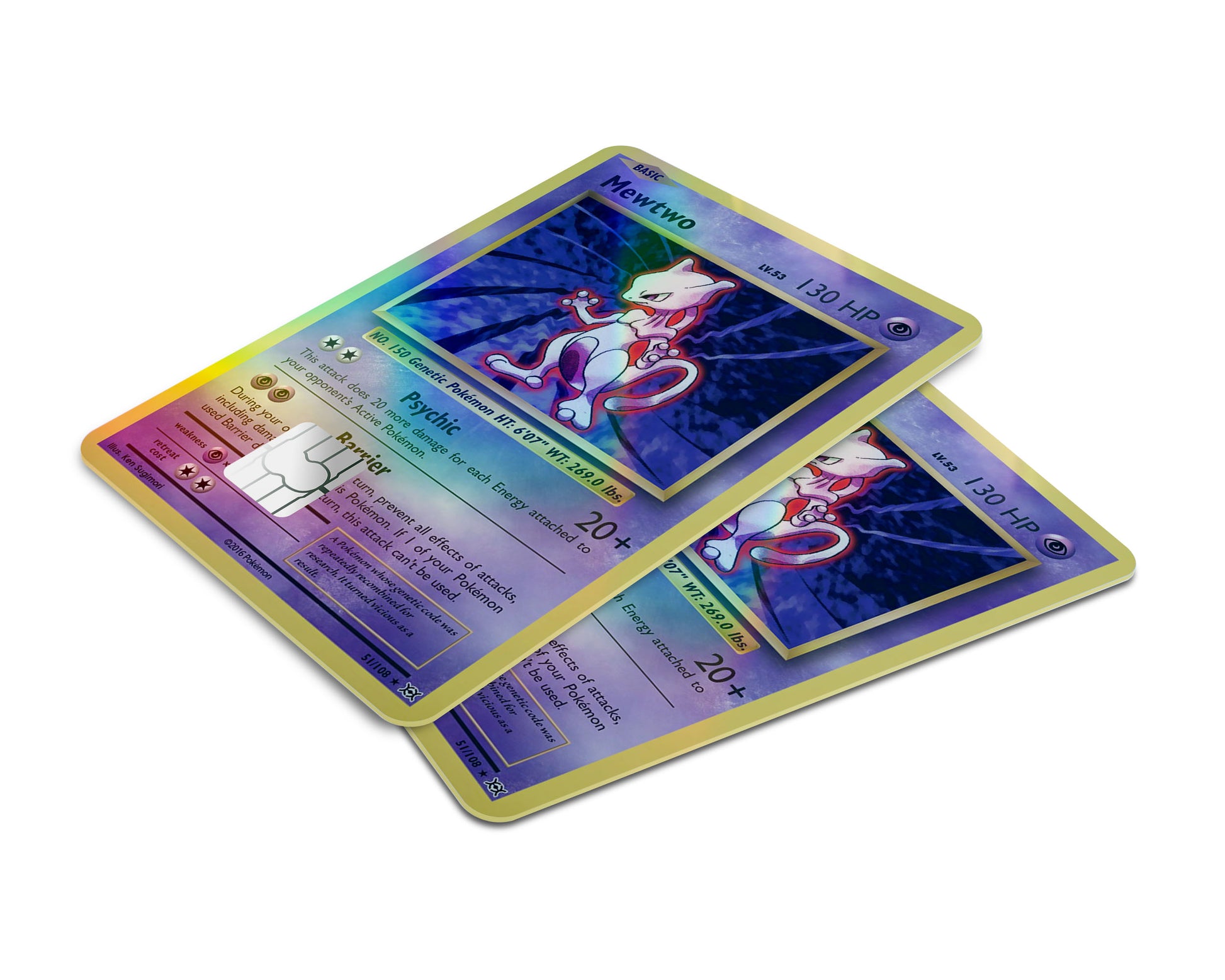 Mewtwo Pokemon Card Holographic Credit Card Holographic Credit Card Skin Anime Town Creations Mewtwo Pokemon Card Holographic Credit Card Holographic Credit Card Skin Anime Town Creations