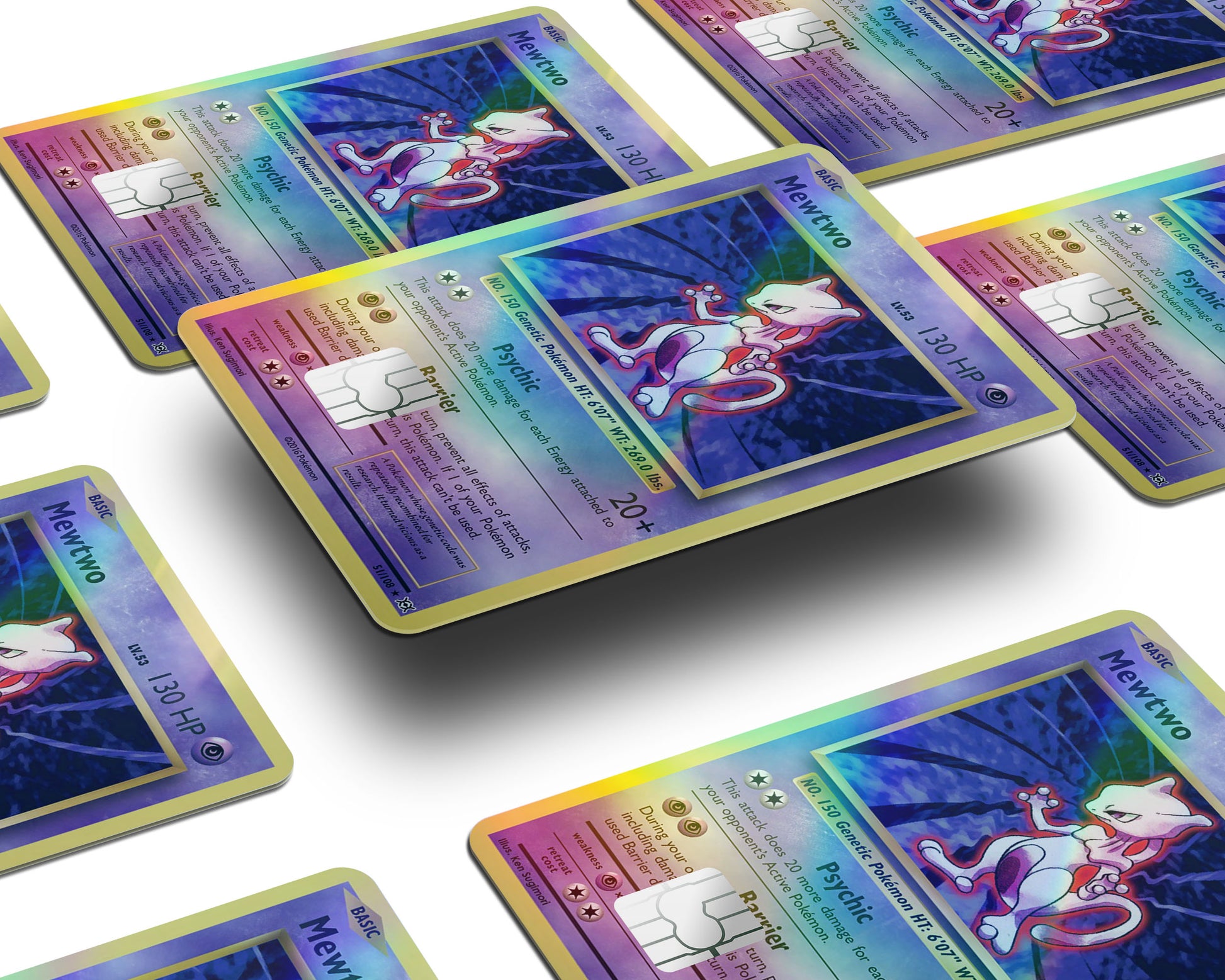 Mewtwo Pokemon Card Holographic Credit Card Holographic Credit Card Skin Anime Town Creations Mewtwo Pokemon Card Holographic Credit Card Holographic Credit Card Skin Anime Town Creations