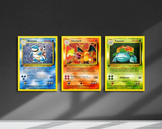 Pokemon Cards Metal Poster Set