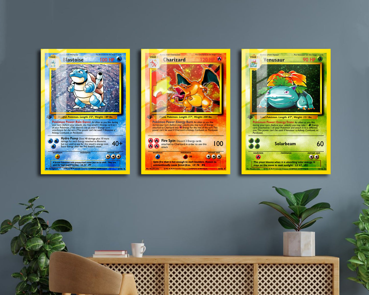 Pokemon Cards Metal Poster Set