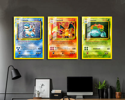 Pokemon Cards Metal Poster Set