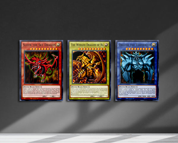 yugioh legendary god cards Egyptian Metal Poster Set Metal Poster Set – Anime Town Creations Cards Toys One Piece Starter Deck Card | Set | Rating:Gengar Holo | Fossil | 8 Trading Card Accessories