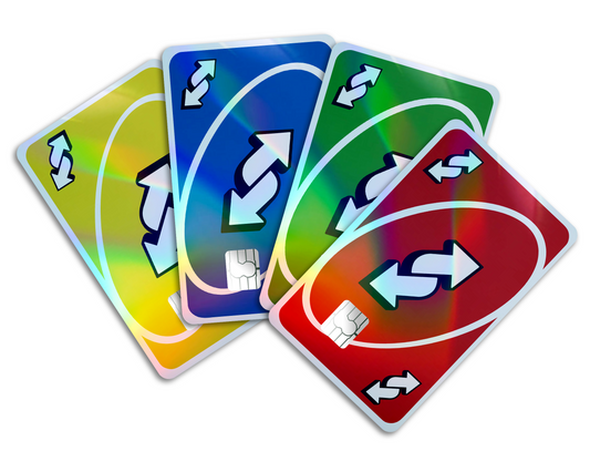 Uno Reverse Holographic Credit Card Skin Bundle