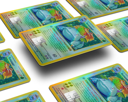 Venusaur Pokemon Card Holographic Credit Card Skin