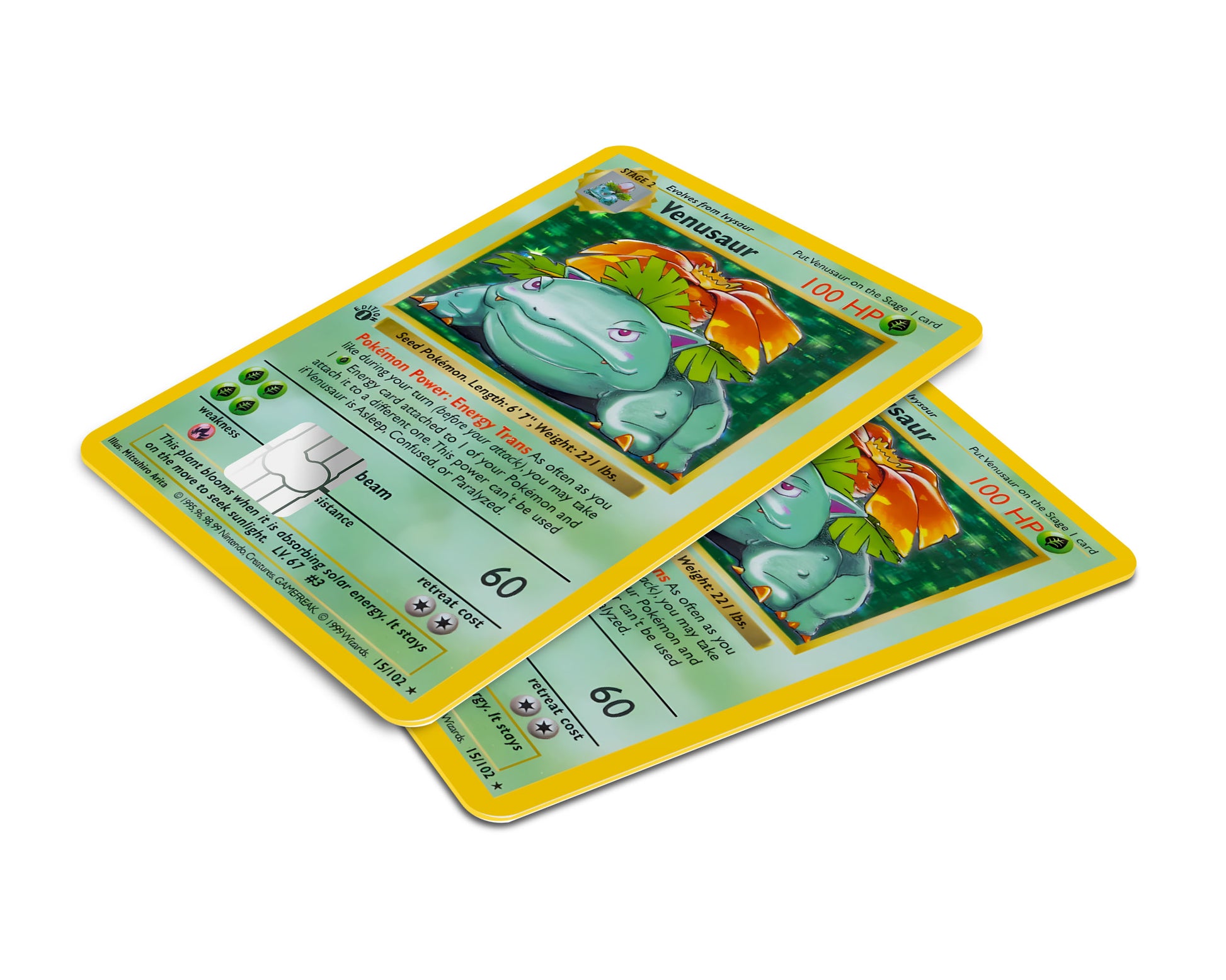 venusaur pokemon card base set Venusaur Pokemon Card Credit Card Skin – Anime Town Creations