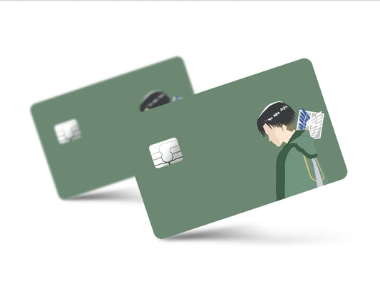 AnimeTown Credit Card Attack on Titan Levi Ackerman Green Full Skins - Anime Attack on Titan Skin
