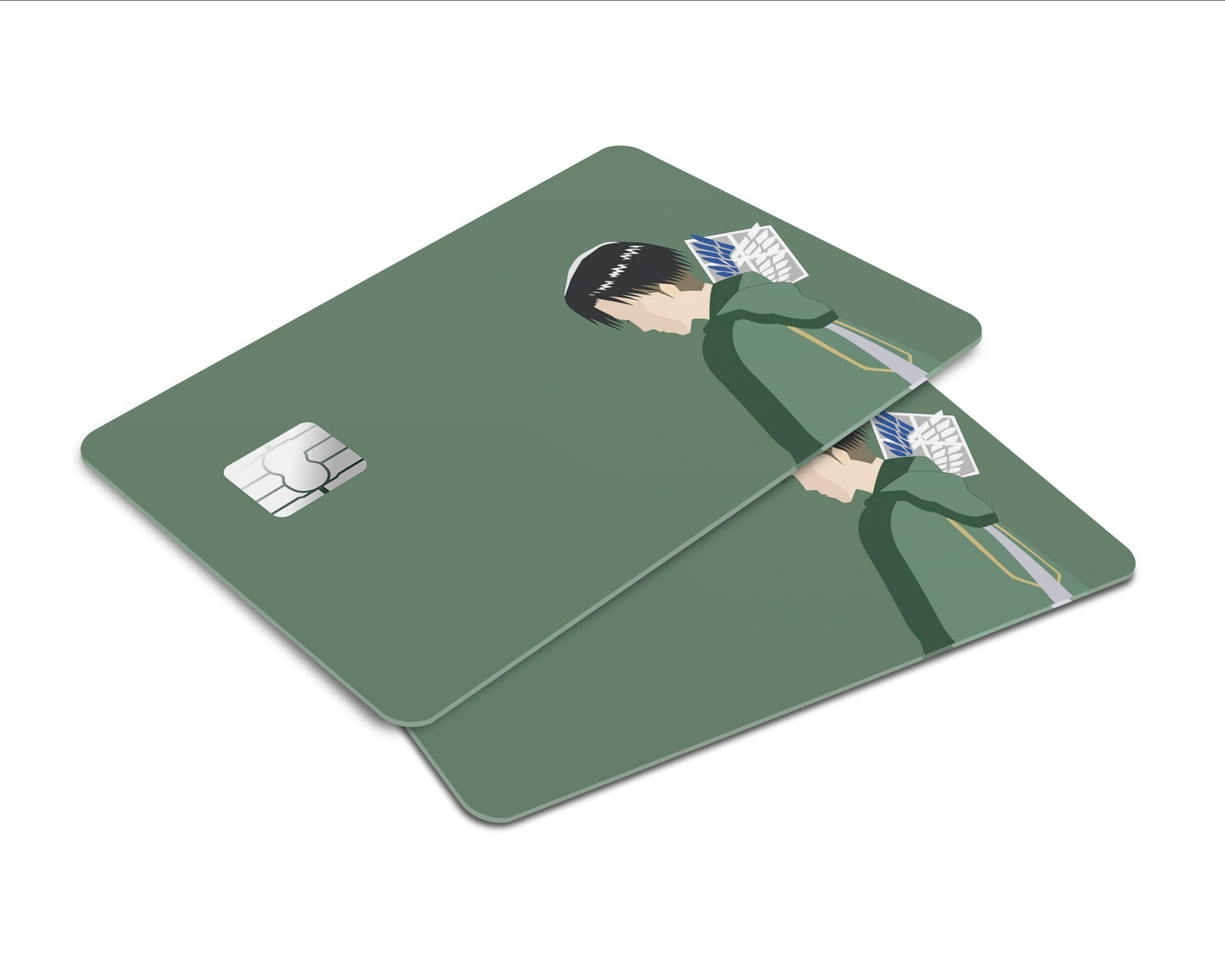 AnimeTown Credit Card Attack on Titan Levi Ackerman Green Window Skins - Anime Attack on Titan Skin