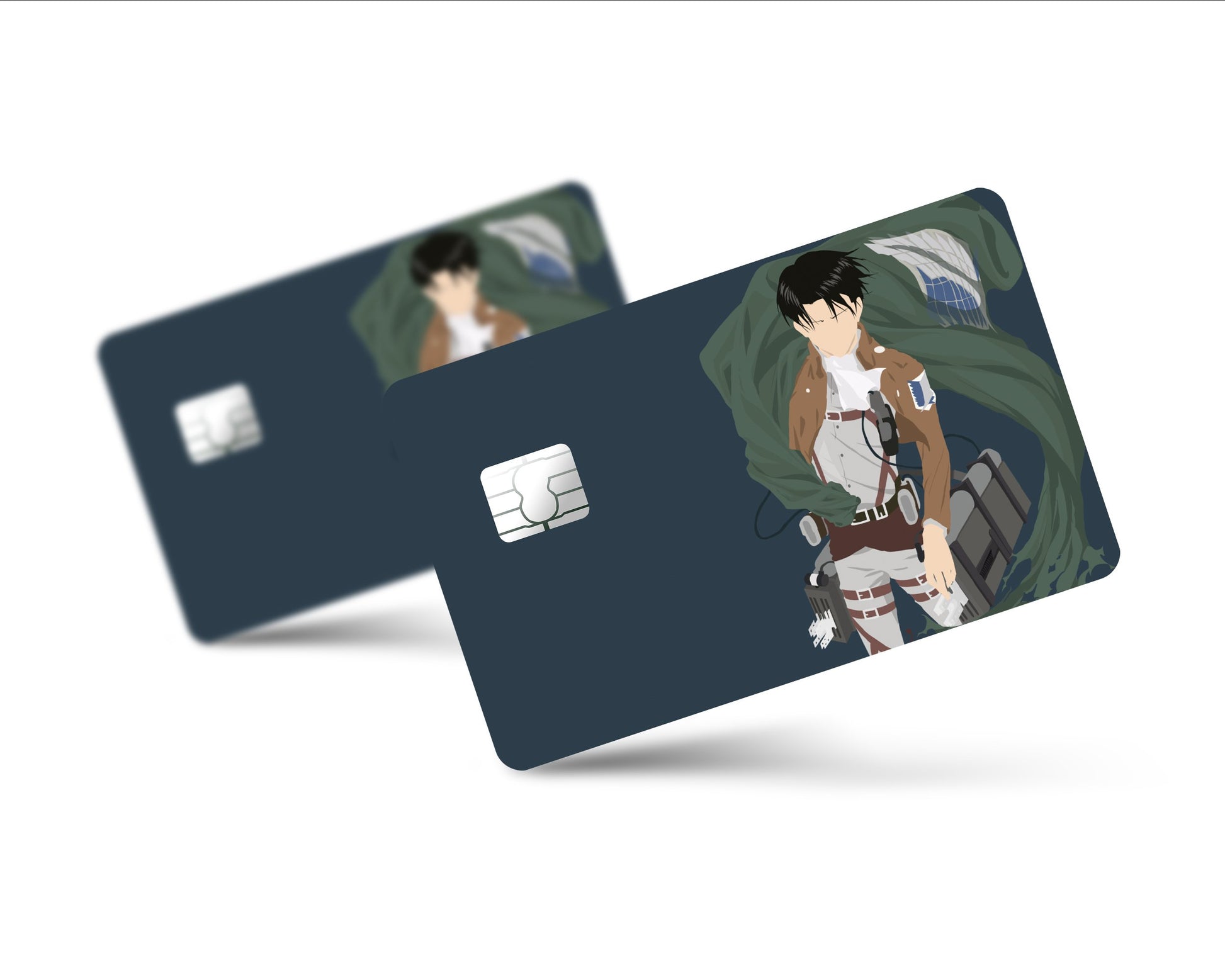 AnimeTown Credit Card Attack on Titan Levi Ackerman Navy Blue Full Skins - Anime Attack on Titan Skin