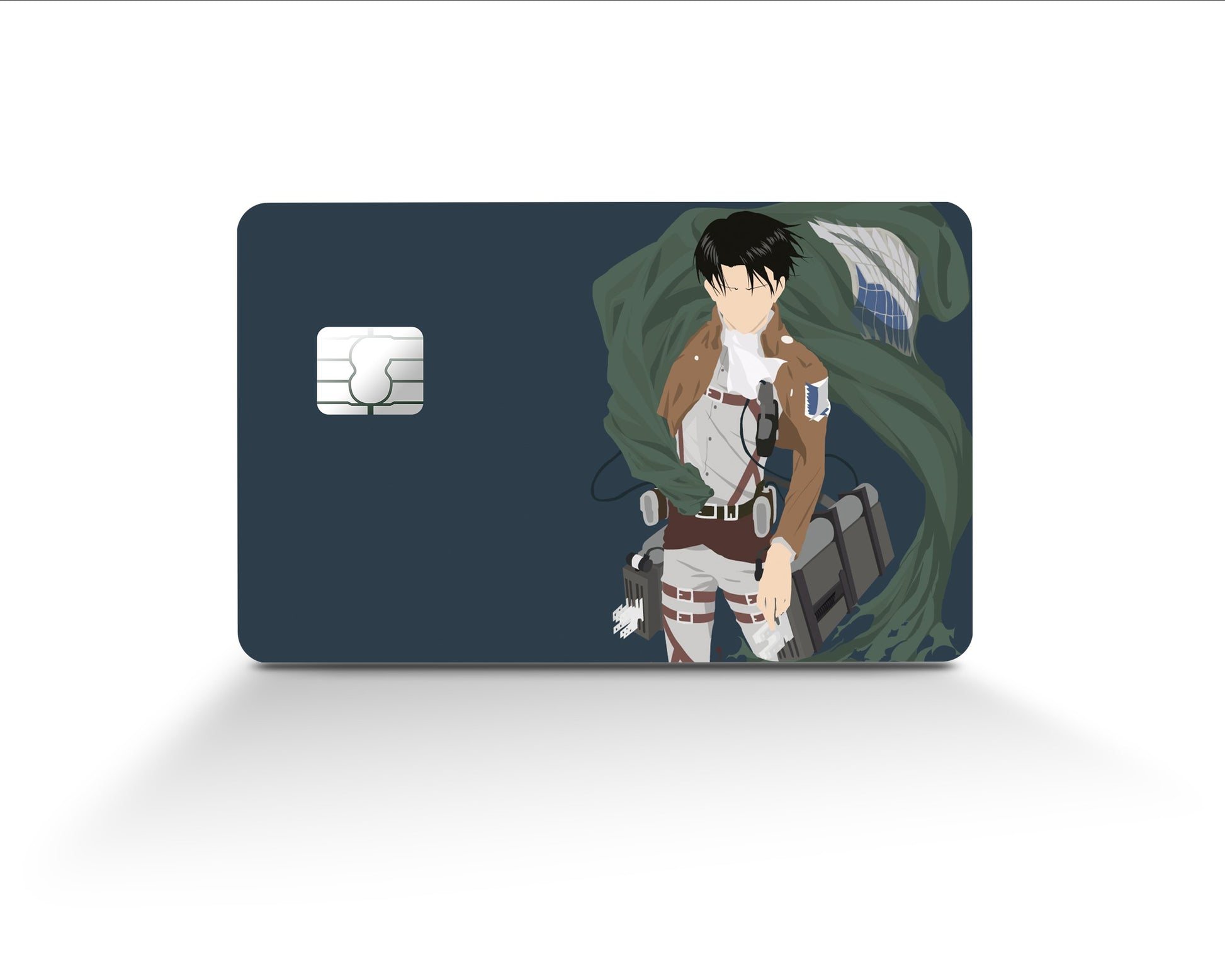 AnimeTown Credit Card Attack on Titan Levi Ackerman Navy Blue Full Skins - Anime Attack on Titan Skin